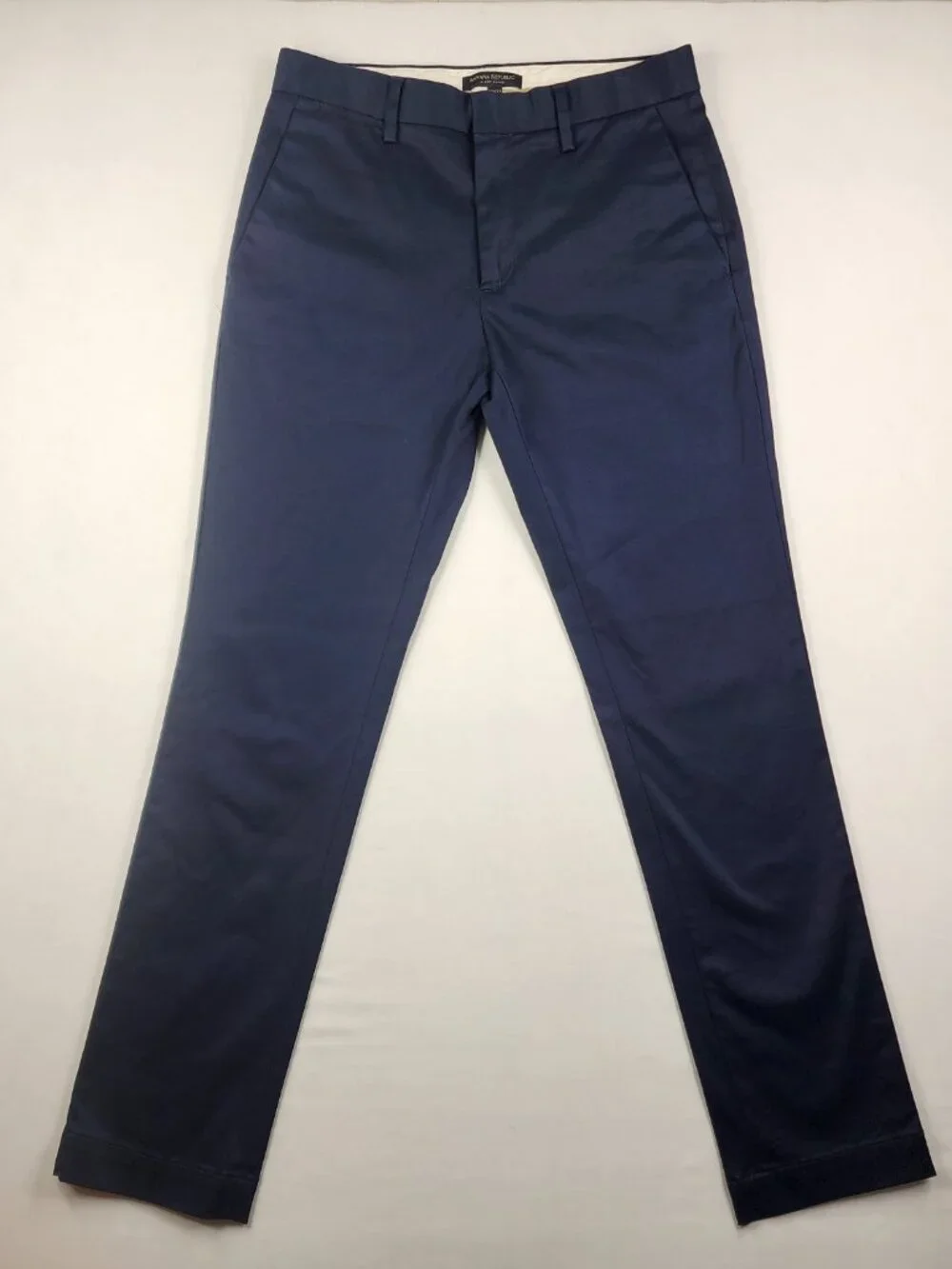 Banana Republic Mens 30x32 Navy Blue Aiden Chino Performance Comfort Pants EX